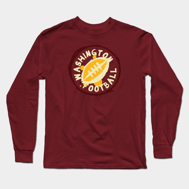 Washington Football 02 Long Sleeve T-Shirt by Very Simple Graph